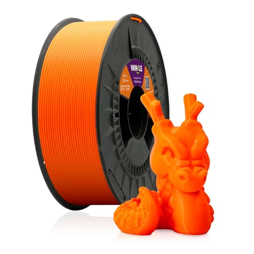 WINKLE PLA HD Fluoreszent Filament 1.75mm Elektrisch Orange, 300g Spule, 3D Drucker Filament Kompatibel mit FDM Druckern, Druckmaterialien, Maßgenauigkeit +/- 0.05mm, Leicht zu Bedrucken von WINKLE FEED YOUR PRINTER