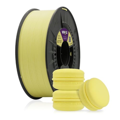 WINKLE PLA HD Pastell Filament 1.75mm Bananengelb, 300g Spule, 3D Drucker Filament Kompatibel mit FDM Druckern, Druckmaterialien, Maßgenauigkeit +/- 0.05mm, Leicht zu Bedrucken von WINKLE FEED YOUR PRINTER