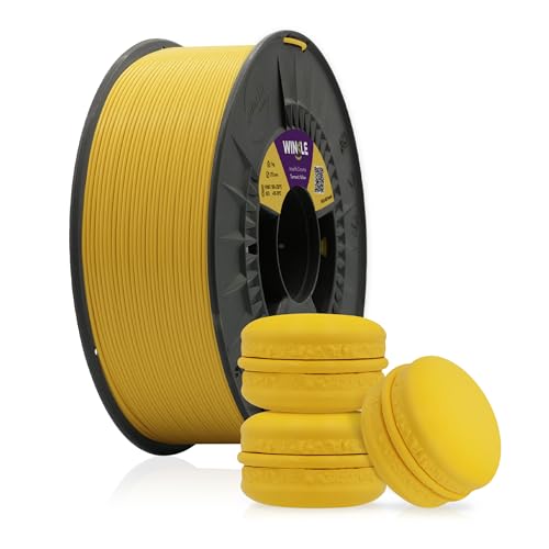 WINKLE PLA HD Pastell Filament 1.75mm Kurkumagelb, 300g Spule, 3D Drucker Filament Kompatibel mit FDM Druckern, Druckmaterialien, Maßgenauigkeit +/- 0.05mm, Leicht zu Bedrucken von WINKLE FEED YOUR PRINTER