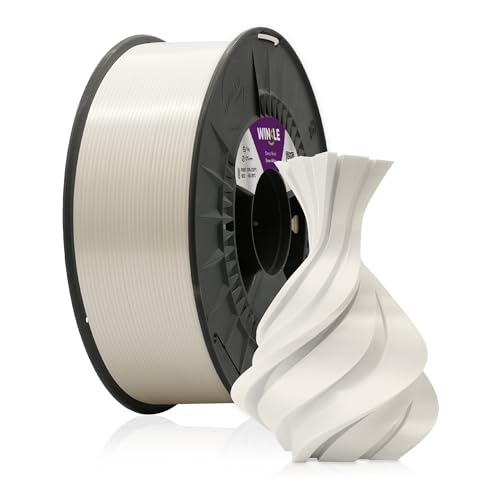 WINKLE PLA Silk Filament 1.75mm Schneeweiß, 300g Spule, 3D Drucker Filament Kompatibel mit FDM Druckern, Druckmaterialien, Maßgenauigkeit +/- 0.05mm, Leicht zu Bedrucken, Seidenfinish von WINKLE FEED YOUR PRINTER