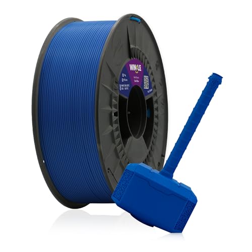 WINKLE PLA Tough Filament 1.75mm Dunkelblau, 300g Spule, 3D Drucker Filament Kompatibel mit FDM Druckern, Druckmaterialien, Maßgenauigkeit +/- 0.05mm, Bioabbaubar Hohe Zähigkeit und Härte von WINKLE FEED YOUR PRINTER