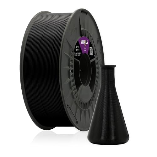 WINKLE Polypropylen PP Filament 1.75mm Schwarz, 700g Spule, 3D Drucker Filament Kompatibel mit FDM Druckern, PP -Druckmaterialien, Maßgenauigkeit +/- 0.05mm, Chemikalienbeständig von WINKLE FEED YOUR PRINTER