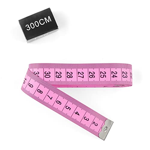 WINTAPE SchneidermaßBand for Sewing Weiches Doppelmaßband 300 cm / 120 Zoll Maßband mit Knopf, Körper- und Umfangsmaßband für Schneider, Handwerker und Haushalte von WINTAPE