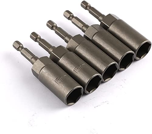 6-teiliges 6- bis 17-mm-80-mm-Längen-Bit-Set mit extra tiefem Bolzen und Muttern, metrisch, 1/4-6,35-mm-Sechskantschaft, Schlag-Stecknuss-Adapter for Elektrowerkzeuge, multifunktionale Hülsen-Stecknüs von WIPPWER