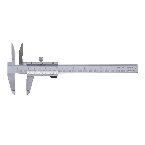 WIPPWER Eingelegter Messschieber aus Harter Legierung, obere Pfote, verlängerter Bremsbelag, Messschieber, Mittelabstand, Messwerkzeug, 150, 200, 300 mm, Lineal(0-150mm-01) von WIPPWER