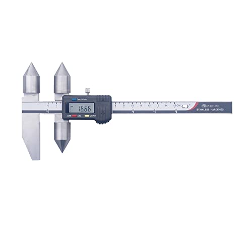 WIPPWER Messbereich des digitalen Messschiebers for den Mittenabstand: 10–150, 10–200, 10–300 mm, Abstand zwischen Rand und Mitte, digitales Messschieber-Messwerkzeug, Lineal(10-150mm-01) von WIPPWER