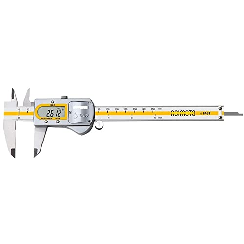 WIPPWER Messschieber, Digitalanzeige mit Uhr und hochpräzisem 0-150-200-300-mm-Lineal aus Edelstahl(0-150mm 305-06-2) von WIPPWER