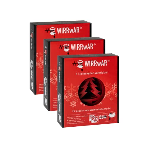 WIRRwAR 3 x 3 Stück nachhaltige Lichterketten-Aufwickler - made in Austria - zu 100% aus recyceltem Material von WIRRwAR