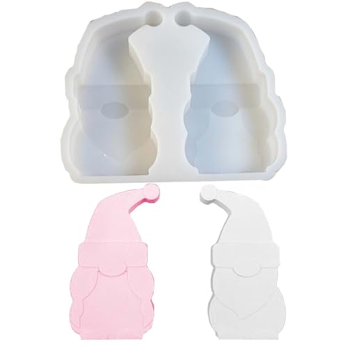 2 Stück Silikonform Weihnachtsmann WISIRENT, Silikon Gießform Wichtel Silikonform Wichtel, Silikonformen Gießformen Wichtel Weihnachten Wichtel Silikonform für Weihnachten, Halloween, Ostern Verwendet von WISIRENT