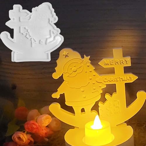 Gießform Weihnachten Wichtel WISIRENT, Gnome Silicone Mold Weihnachtsmann-Straßenschild-Silikonform, 3d Wichtel Silikonform Weihnachten Kerzenhalter für Weihnachten, Ostern, Halloween Verwendet von WISIRENT