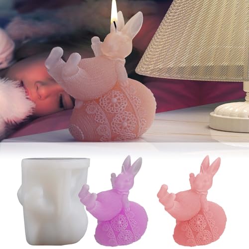 Silikonform Ostereier Hase WISIRENT, Silikonformen Gießformen Hase Silikonform Ostereier Hase, Silikonformen Ostern Eier Silikonformen Gießformen Ostern, Silikonform Hase für Diy Kerzen Gips von WISIRENT