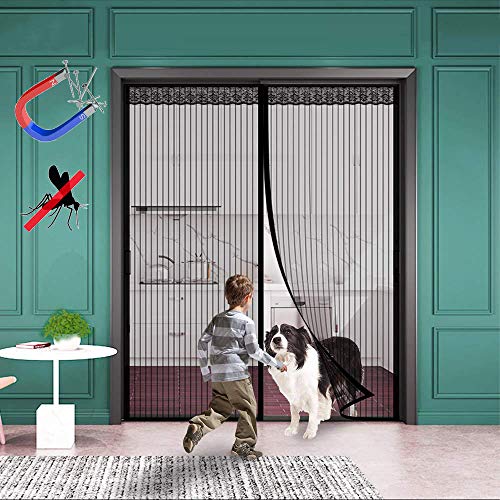 WISKEO Fliegengitter Balkontür Magnet Insektenschutz, Magnetvorhang Klettband Selbstklebend, Moskitonetz Magnetverschluss, Full Frame, Fenster Terrassentür - Schwarz 80x230CM WISKEO Fliegengitter Balkontür Magnet Insektenschutz, Magnetvorhang Klettband Selbstklebend, Moskitonetz Magnetverschluss, Full Frame, Fenster Terrassentür - Schwarz 80x230CM von WISKEO