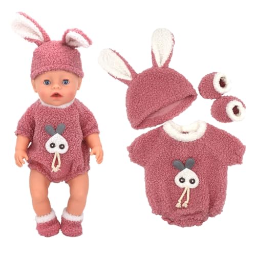 Puppenkleidung Kleidung Outfits für Baby Puppen, Puppenkleidung 35-43 cm, Kleidung Bekleidung Outfits für Babypuppen 18Inch (Rose) von WITGIFT