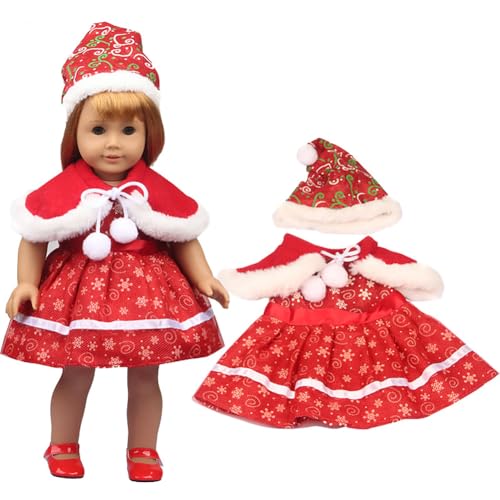 Puppenkleidung Kleidung Outfits für Baby Puppen, Puppenkleidung 35-43 cm, Kleidung Bekleidung Outfits für Babypuppen 18Inch (Rot) von WITGIFT