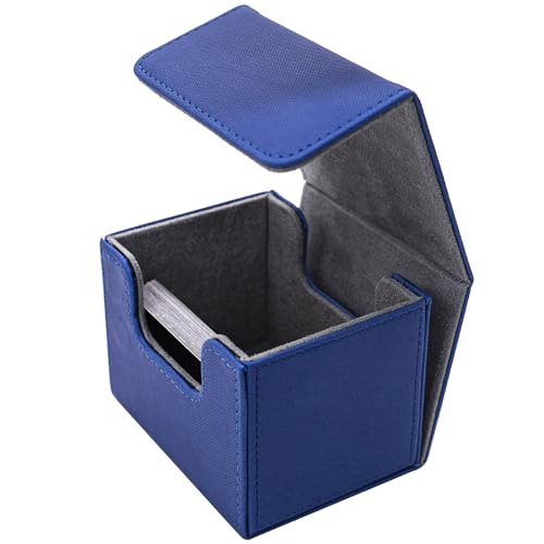 WITHYU Kartenspiel-Etui Geeignet für 120+Sleeved Karten, Leder Magnetverschluss Commander Karten Aufbewahrungsbox Magische Kartenschützer für YuGiOh, MTG, Spielkarten, Sportkarten von WITHYU