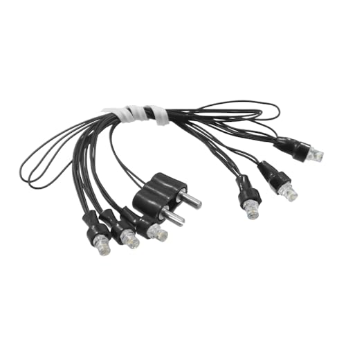 WITTKOWARE Zubehör zur Krippen-/Puppenstuben-Elektrifizierung (6er LED-Lichterkette, 3,5V, mit Kabel & Stecker) von WITTKOWARE