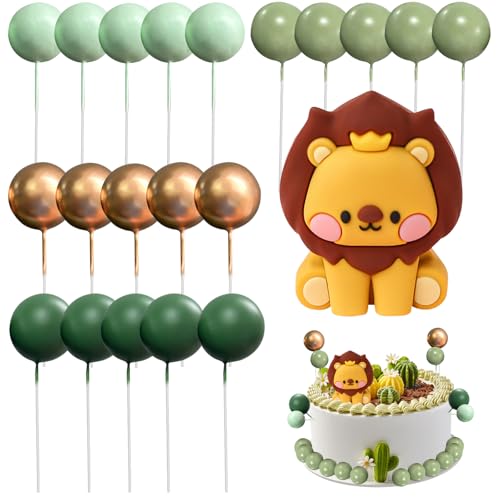 21 Stück Tortendeko Waldtiere Tortendeko Dschungel: Safari Tortendeko Cake Topper Zoo Tortendeko, Löwen Kuchenaufsatz Tortendeko, Dschungel Tortendeko Waldtiere Kuchen Deko für Kinder Geburtstagsparty von WIYETY