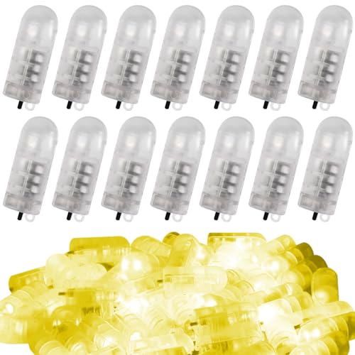 WIYETY 70 Stück Mini Led Lichter Led Ballonlichter mit Schalter, Batteriebetrieben, LED Ballons Lichter, für Papierlaternen, Ballon, Weihnachten, Hochzeit, Party Dekoration(Warmweiß) von WIYETY