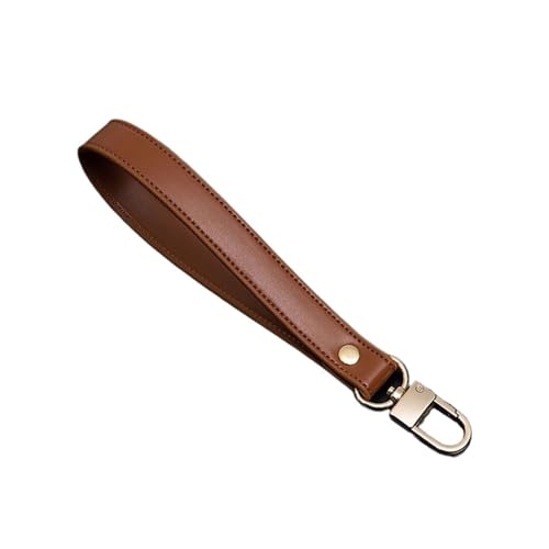 WJIAYAO Taschengurt Handtaschengürtel, modische Tasche, Handschlaufe, tragbar, weiches PU-Leder, Taschengurtgriffe, Verstellbarer Geldbörsengriff for Taschenzubehör(Light Brown) von WJIAYAO