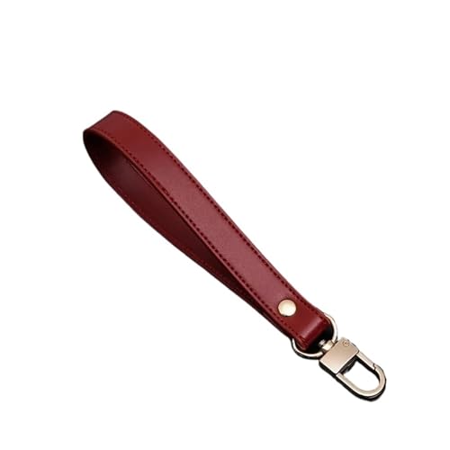 WJIAYAO Taschengurt Handtaschengürtel, modische Tasche, Handschlaufe, tragbar, weiches PU-Leder, Taschengurtgriffe, Verstellbarer Geldbörsengriff for Taschenzubehör(Red) von WJIAYAO