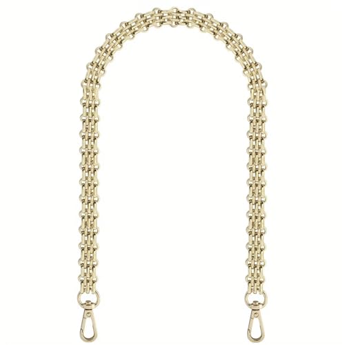 WJIAYAO Taschenkette Metallkette Portemonnaie Griff Schultergurt Ersatz Damentasche Erweiterte Umhängetaschenkette(Light Gold,Total 120cm) von WJIAYAO