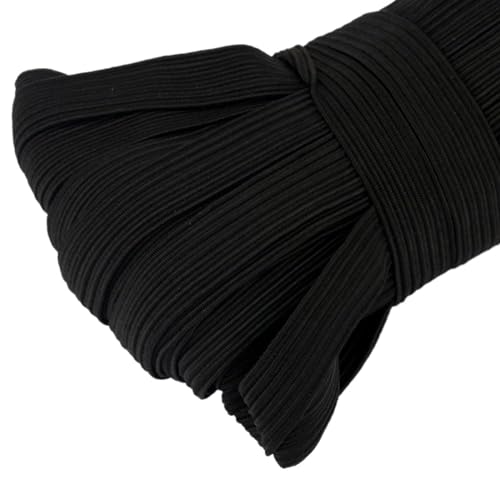 Elastische BäNder NäHen 3/4/5/6/8/10 MM Weiß/schwarz Flache Elastische Bänder Elastische Gummiband hochzeit Kleidungsstück Elastische Band for DIY Nähen Stretch Seil Zubehör(Black,10 METERS_WIDTH 4MM) von WJLYDM