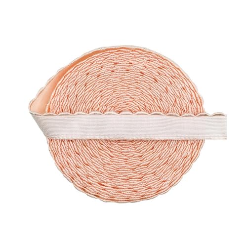 WJLYDM Elastische BäNder NäHen 2 5 10 Yard 3/8" 1/2" 10mm 13mm Plüsch BH Träger Gummiband Nylon Schulterband Unterwäsche Dessous DIY Nähbesatz(Petal Peach,10 Yards_13MM) von WJLYDM