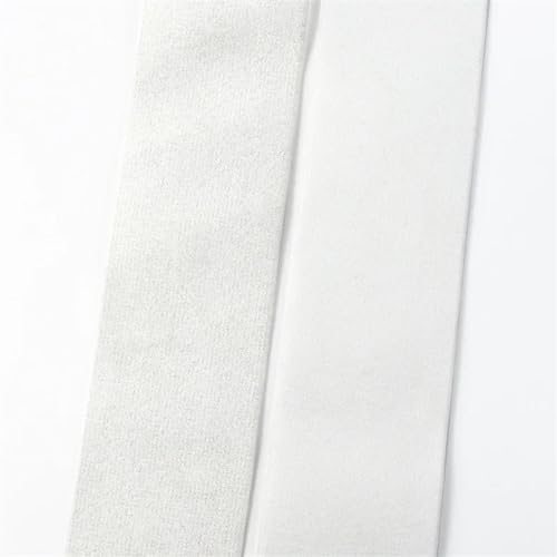 WJLYDM Elastische BäNder NäHen 3/5/10 Meter 25-50mm Seide Nylon Gummiband Polyester Gurtband Gürtel Gummiband DIY Bund Kleid Gürtel Nähzubehör(White,10METERS_50MM) von WJLYDM