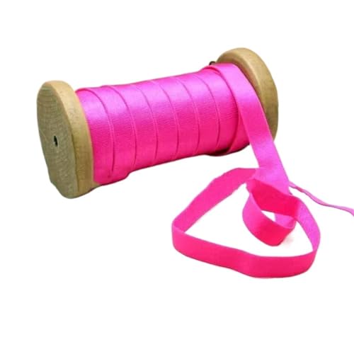 WJLYDM Elastische BäNder NäHen 5/10M 12mm Elastische Bänder for Unterwäsche BH Schulter Gurt Frühling Haar Gummiband Hosen Gürtel Stretch Nylon Gurtband Nähen Zubehör(Rosered,10METERS_12MM) von WJLYDM