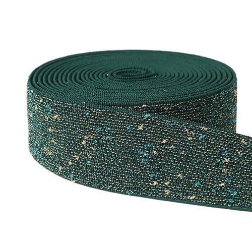 WJLYDM Elastische BäNder NäHen Gummiband, 40 mm, Polyester, elastisches Band, Badeanzug, Stretch, Kleidung, Gurtband, Nähzubehör, 1 Meter(Green) von WJLYDM