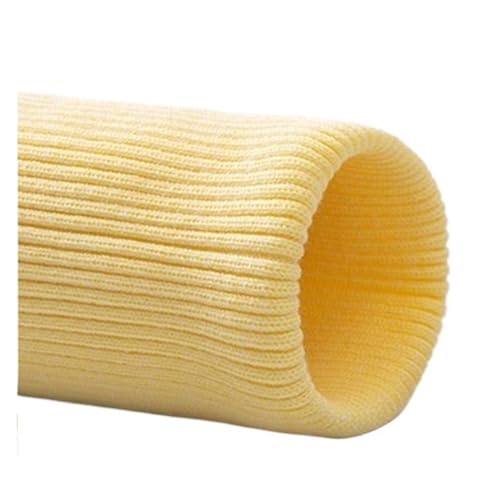 WJSXEQF Elastische gerippte Bündchen, gestrickte Rippbündchen, Stoff, DIY-Kleidung, gerippter Bündchensaum, 7 x 40 cm, Stoff, dehnbar, dick, Nähkleidung, Hosen, Zubehör (Dp Gelb) von WJSXEQF