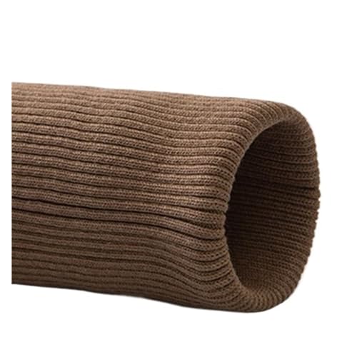 WJSXEQF Elastische gerippte Bündchen, gestrickte Rippbündchen, Stoff, DIY-Kleidung, gerippter Bündchensaum, 7 x 40 cm, Stoff, dehnbar, dick, Nähkleidung, Hosen, Zubehör (Kaffee) von WJSXEQF