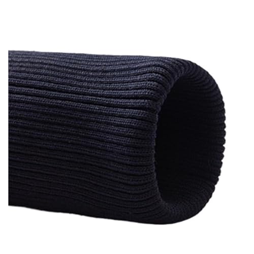 WJSXEQF Elastische gerippte Bündchen, gestrickte Rippbündchen, Stoff, DIY-Kleidung, gerippter Bündchensaum, 7 x 40 cm, Stoff, dehnbar, dick, Nähkleidung, Hosen, Zubehör (dunkelblau) von WJSXEQF