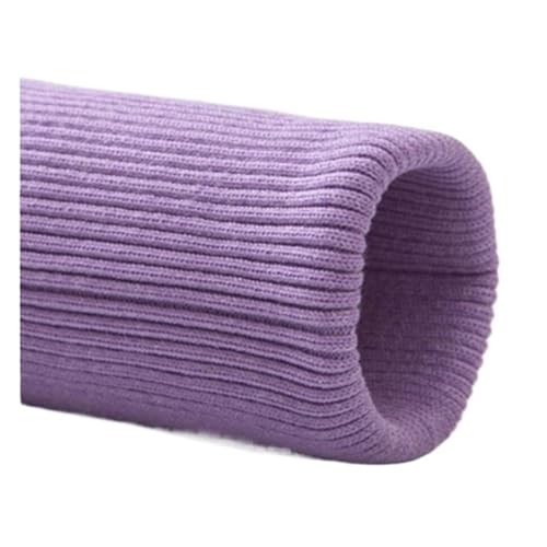 WJSXEQF Elastische gerippte Bündchen, gestrickte Rippbündchen, Stoff, DIY-Kleidung, gerippter Bündchensaum, 7 x 40 cm, Stoff, dehnbar, dick, Nähkleidung, Hosen, Zubehör (lila) von WJSXEQF