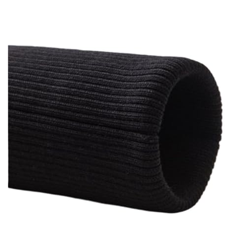 WJSXEQF Elastische gerippte Bündchen, gestrickte Rippbündchen, Stoff, DIY-Kleidung, gerippter Bündchensaum, 7 x 40 cm, Stoff, dehnbar, dick, Nähkleidung, Hosen, Zubehör (schwarz) von WJSXEQF