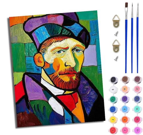 Malen Nach Zahlen Erwachsene Paint by Numbers Malen Nach Zahlen mit Pinseln und Acrylfarben Impressionistischer Maler Vincent van Gogh Handgemalte Ölgemälde Leinwand für Home Décor Ohne Rahmen Malen Nach Zahlen Erwachsene Paint by Numbers Malen Nach Zahlen mit Pinseln und Acrylfarben Impressionistischer Maler Vincent van Gogh Handgemalte Ölgemälde Leinwand für Home Décor Ohne Rahmen von WJWWANG