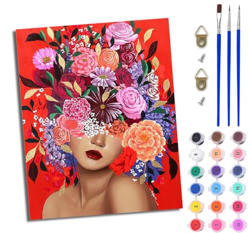 WJWWANG Malen Nach Zahlen DIY auf Leinwand Kit für Anfänger Blumen blockieren die Augen Mädchen Mit Acryl Farben und Premium Pinsel 40x50CM Home Deko oder Geburtstag Weihnachten Geschenk WJWWANG Malen Nach Zahlen DIY auf Leinwand Kit für Anfänger Blumen blockieren die Augen Mädchen Mit Acryl Farben und Premium Pinsel 40x50CM Home Deko oder Geburtstag Weihnachten Geschenk von WJWWANG