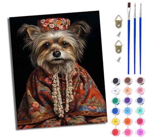 WJWWANG Malen Nach Zahlen Erwachsene Malen Nach Zahlen Exquisiter Yorkshire Terrier DIY Handgemalt Ölgemälde Leinwand Kit für Anfänger und Erwachsene Ohne Rahmen 40 x 50 cm WJWWANG Malen Nach Zahlen Erwachsene Malen Nach Zahlen Exquisiter Yorkshire Terrier DIY Handgemalt Ölgemälde Leinwand Kit für Anfänger und Erwachsene Ohne Rahmen 40 x 50 cm von WJWWANG