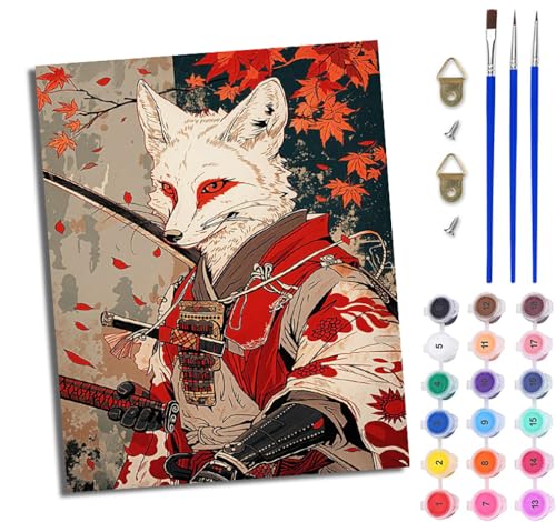 WJWWANG Malen Nach Zahlen Erwachsene Malen Nach Zahlen Japanischer Weißfuchskimono DIY Handgemalt Ölgemälde Leinwand Kit für Anfänger und Erwachsene Ohne Rahmen 40 x 50 cm WJWWANG Malen Nach Zahlen Erwachsene Malen Nach Zahlen Japanischer Weißfuchskimono DIY Handgemalt Ölgemälde Leinwand Kit für Anfänger und Erwachsene Ohne Rahmen 40 x 50 cm von WJWWANG