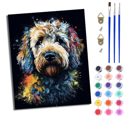 WJWWANG Malen Nach Zahlen Erwachsene Malen Nach Zahlen Pudel im Tintenspritzer-Stil DIY Handgemalt Ölgemälde Leinwand Kit für Anfänger und Erwachsene Ohne Rahmen 40 x 50 cm WJWWANG Malen Nach Zahlen Erwachsene Malen Nach Zahlen Pudel im Tintenspritzer-Stil DIY Handgemalt Ölgemälde Leinwand Kit für Anfänger und Erwachsene Ohne Rahmen 40 x 50 cm von WJWWANG