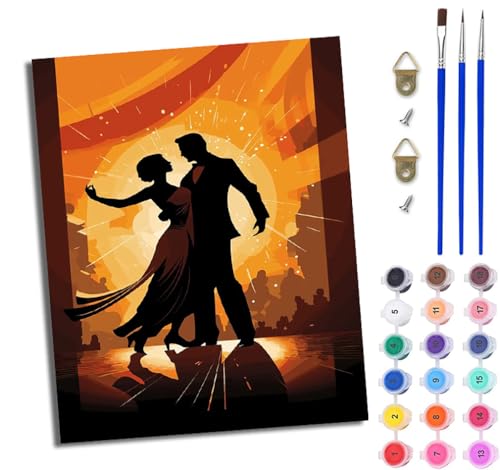 WJWWANG Malen Nach Zahlen Erwachsene Malen Nach Zahlen Tanzendes Paar DIY Handgemalt Ölgemälde Leinwand Kit für Anfänger und Erwachsene Ohne Rahmen 40 x 50 cm WJWWANG Malen Nach Zahlen Erwachsene Malen Nach Zahlen Tanzendes Paar DIY Handgemalt Ölgemälde Leinwand Kit für Anfänger und Erwachsene Ohne Rahmen 40 x 50 cm von WJWWANG