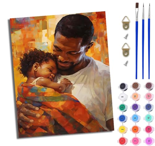 WJWWANG Malen Nach Zahlen Erwachsene Malen Nach Zahlen Vater hält Jungen DIY Handgemalt Ölgemälde Leinwand Kit für Anfänger und Erwachsene Ohne Rahmen 40 x 50 cm WJWWANG Malen Nach Zahlen Erwachsene Malen Nach Zahlen Vater hält Jungen DIY Handgemalt Ölgemälde Leinwand Kit für Anfänger und Erwachsene Ohne Rahmen 40 x 50 cm von WJWWANG