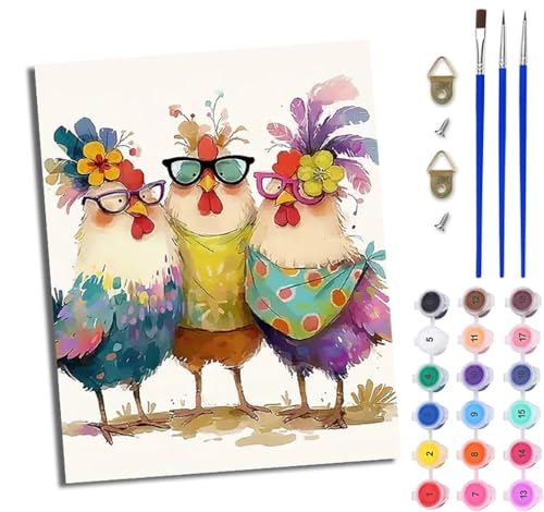 WJWWANG Malen Nach Zahlen Erwachsene Paint by Numbers Malen Nach Zahlen mit Pinseln und Acrylfarben Drei süße Küken Handgemalte Ölgemälde Leinwand für Home Décor Ohne Rahmen WJWWANG Malen Nach Zahlen Erwachsene Paint by Numbers Malen Nach Zahlen mit Pinseln und Acrylfarben Drei süße Küken Handgemalte Ölgemälde Leinwand für Home Décor Ohne Rahmen von WJWWANG