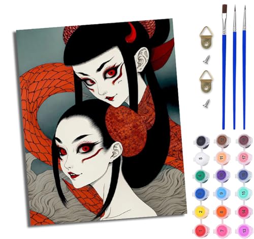 WJWWANG Malen Nach Zahlen Erwachsene Paint by Numbers Malen Nach Zahlen mit Pinseln und Acrylfarben Japanisches Koboldmädchen Handgemalte Ölgemälde Leinwand für Home Décor Ohne Rahmen WJWWANG Malen Nach Zahlen Erwachsene Paint by Numbers Malen Nach Zahlen mit Pinseln und Acrylfarben Japanisches Koboldmädchen Handgemalte Ölgemälde Leinwand für Home Décor Ohne Rahmen von WJWWANG