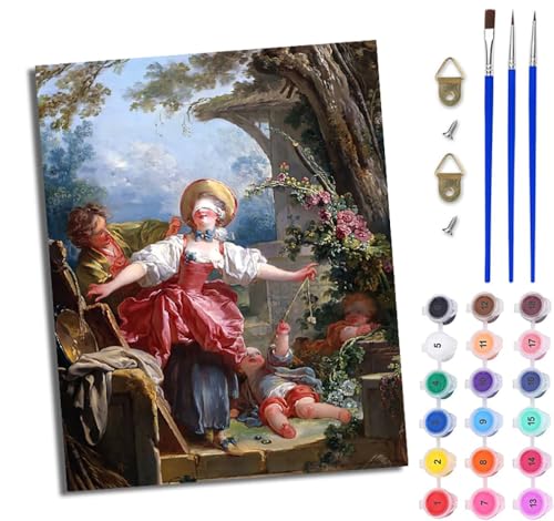 WJWWANG Malen Nach Zahlen Erwachsene Paint by Numbers Malen Nach Zahlen mit Pinseln und Acrylfarben Malerei im Rokoko-Stil Handgemalte Ölgemälde Leinwand für Home Décor Ohne Rahmen WJWWANG Malen Nach Zahlen Erwachsene Paint by Numbers Malen Nach Zahlen mit Pinseln und Acrylfarben Malerei im Rokoko-Stil Handgemalte Ölgemälde Leinwand für Home Décor Ohne Rahmen von WJWWANG
