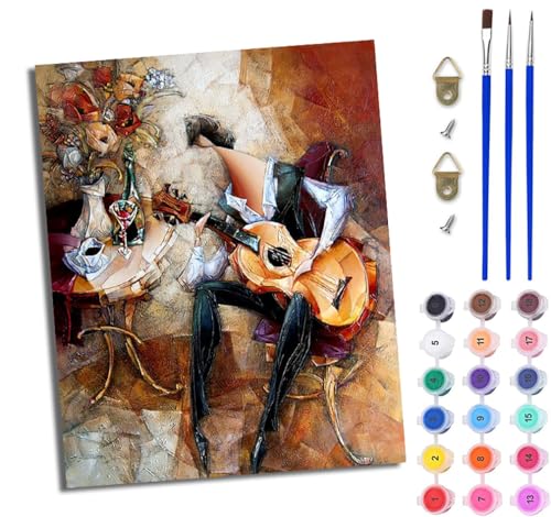 WJWWANG Malen Nach Zahlen Erwachsene Paint by Numbers Malen Nach Zahlen mit Pinseln und Acrylfarben Mann spielt Klavier abstrakt Handgemalte Ölgemälde Leinwand für Home Décor Ohne Rahmen WJWWANG Malen Nach Zahlen Erwachsene Paint by Numbers Malen Nach Zahlen mit Pinseln und Acrylfarben Mann spielt Klavier abstrakt Handgemalte Ölgemälde Leinwand für Home Décor Ohne Rahmen von WJWWANG