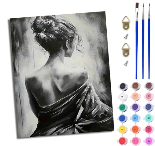 WJWWANG Malen Nach Zahlen Erwachsene Paint by Numbers Malen Nach Zahlen mit Pinseln und Acrylfarben Sexy Mädchen zurück Handgemalte Ölgemälde Leinwand für Home Décor Ohne Rahmen WJWWANG Malen Nach Zahlen Erwachsene Paint by Numbers Malen Nach Zahlen mit Pinseln und Acrylfarben Sexy Mädchen zurück Handgemalte Ölgemälde Leinwand für Home Décor Ohne Rahmen von WJWWANG