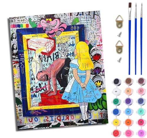 WJWWANG Malen Nach Zahlen ErwachseneStreetart im Pop-Stil DIY Handgemalt Ölgemälde Kit für Anfänger und Erwachsene Mit 3-Pinseln und Acrylfarbe Ohne Rahmen 40X50CM WJWWANG Malen Nach Zahlen ErwachseneStreetart im Pop-Stil DIY Handgemalt Ölgemälde Kit für Anfänger und Erwachsene Mit 3-Pinseln und Acrylfarbe Ohne Rahmen 40X50CM von WJWWANG