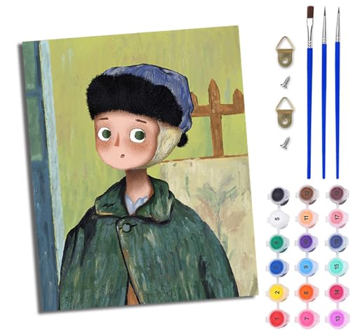 WJWWANG Malen nach Zahlen DIY Handgemalt Ölgemälde Set für Anfänger und Jugendliche Einzigartiger Junge im Kunststil Pinsel und Acrylfarbe 40x50 cm ideal als Geschenk oder zur Heimdekoration WJWWANG Malen nach Zahlen DIY Handgemalt Ölgemälde Set für Anfänger und Jugendliche Einzigartiger Junge im Kunststil Pinsel und Acrylfarbe 40x50 cm ideal als Geschenk oder zur Heimdekoration von WJWWANG