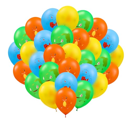 30 Stück Kindergeburtstag deko poke-mon Ballon luftballon geburtstag | geburtstagsdeko jungen, Happy Birthday Dekoration poke Luftballons deko von WJYAGU
